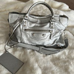 BALENCIAGA Neo Carole City leather handbag with shoulder strap